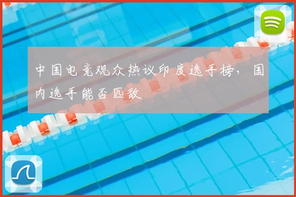 中国电竞观众热议印度选手榜，国内选手能否匹敌
